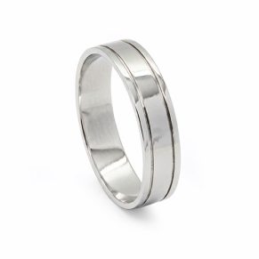 Zaveris 18 Carat White Gold Classic Wedding Band