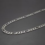 Zaveris 19 Inch Sterling Silver Figaro Chain Necklace