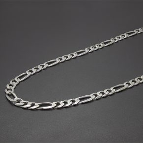 Zaveris 19 Inch Sterling Silver Figaro Chain Necklace