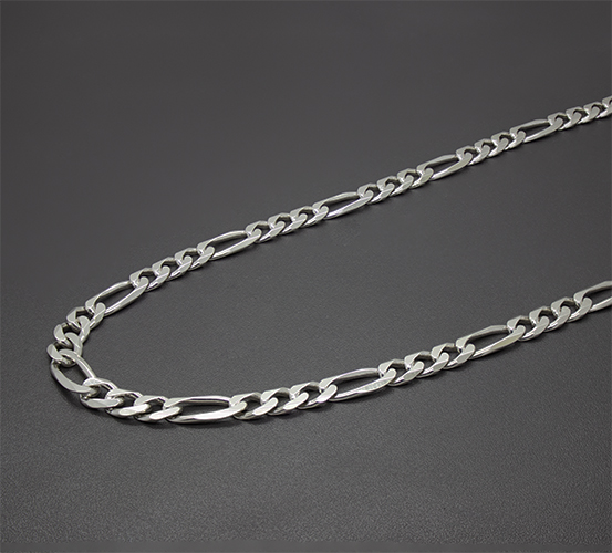 Zaveris 19 Inch Sterling Silver Figaro Chain Necklace