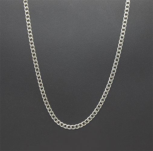 Zaveris 23 Inch Sterling Silver Curb Chain Necklace