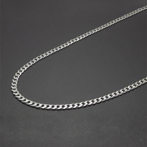 Zaveris 21.5 Inch Sterling Silver Curb Chain Necklace