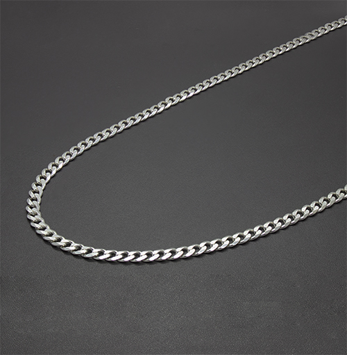 Zaveris 21.5 Inch Sterling Silver Curb Chain Necklace