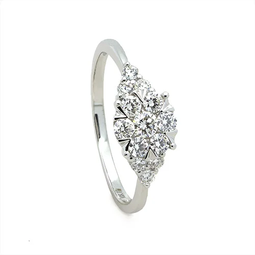 White Gold Full Cut Diamond Ring